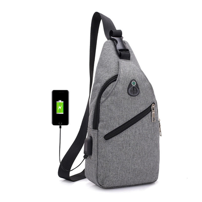 Croix universelle - sac de bride de corps avec le tissu gauche de remplissage d'Usb Oxford imperméable