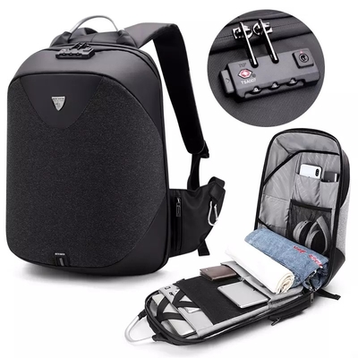 Sac à dos d'ordinateur portable d'affaires de polyester sac à dos anti-vol de 1,54 pouces pour l'ordinateur portable des hommes