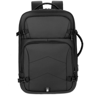 Hommes 17,3 sac à dos en nylon d'ordinateur portable de noir du sac à dos BSCI d'ordinateur portable de résistant à l'eau de pouce
