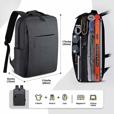 Sac à dos de remplissage d'USB d'anti vol d'OEM serviettes d'ordinateur portable de 15,6 pouces pour les hommes