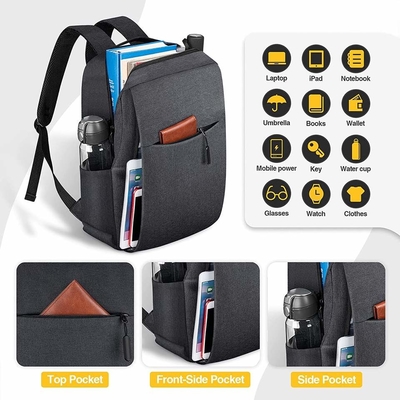 Sac à dos de remplissage d'USB d'anti vol d'OEM serviettes d'ordinateur portable de 15,6 pouces pour les hommes