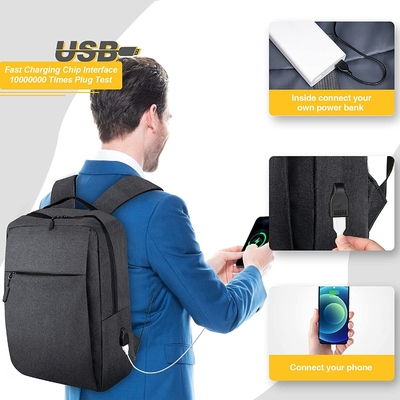 Sac à dos de remplissage d'USB d'anti vol d'OEM serviettes d'ordinateur portable de 15,6 pouces pour les hommes