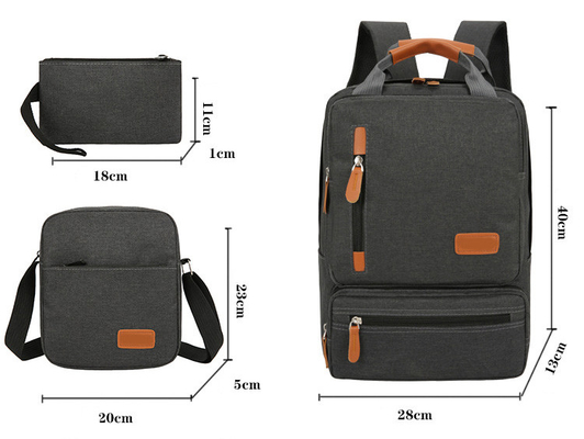 3 à la 1 école de sac à dos de vol d'OIN du sac à dos BSCI d'ordinateur portable de voyage anti