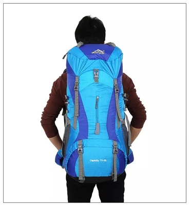Polyester imperméable de sac à dos de trekking de montagne de Ransel OIN de sac à dos de 70 litres