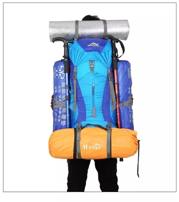 Polyester imperméable de sac à dos de trekking de montagne de Ransel OIN de sac à dos de 70 litres