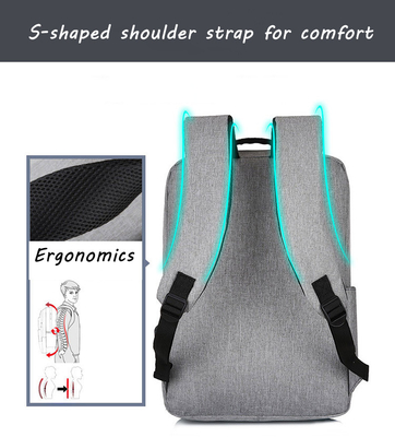 Le sac de sac à dos d'ordinateur portable de mode d'affaires chargeant l'ordinateur portable imperméable de voyage d'USB des hommes faits sur commande balade le sac