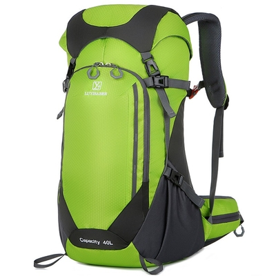 sac à dos léger 40L du voyage des femmes trimardantes imperméables vertes de sac à dos de 64cm
