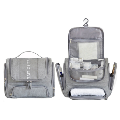 Organisateur Travel Kit With Hook Bathroom Accessories de Gray Hanging Cosmetic Bag Makeup