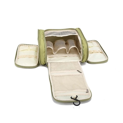 Maquillage cosmétique accrochant résistant de sac d'article de toilette de voyage de polyester de sac imperméable