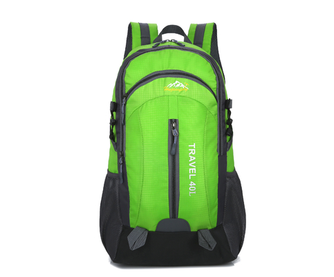 40L sac à dos campant imperméable orange de voyage du sac à dos 55cm avec le trou de charge d'USB