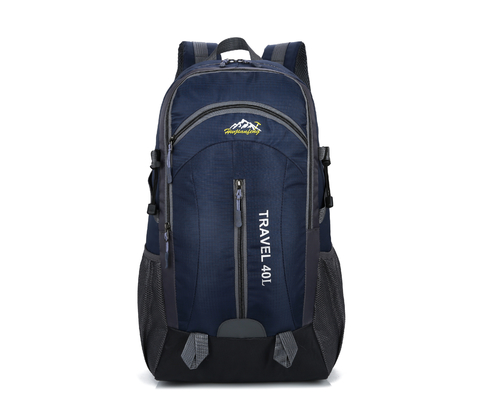 40L sac à dos campant imperméable orange de voyage du sac à dos 55cm avec le trou de charge d'USB