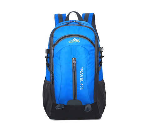 40L sac à dos campant imperméable orange de voyage du sac à dos 55cm avec le trou de charge d'USB