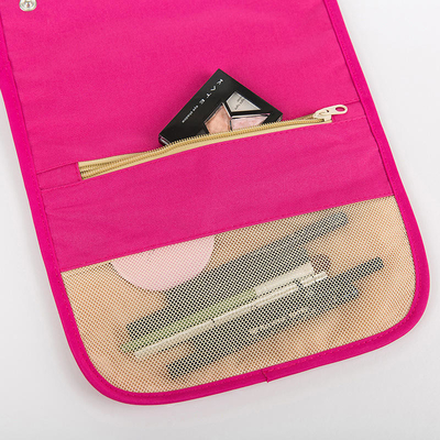Organisateur cosmétique Polyester de sac de maquillage de stockage de sac d'article de toilette pliable de voyage