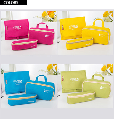 Organisateur cosmétique Polyester de sac de maquillage de stockage de sac d'article de toilette pliable de voyage