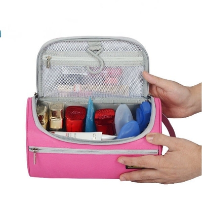 Organisateur accrochant Waterproof Travel de maquillage de sac d'article de toilette de rond de forme de baril