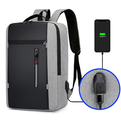 Sac à dos de luxe d'ordinateur d'anti de vol d'OIN sac à dos de résistant à l'eau avec le chargeur