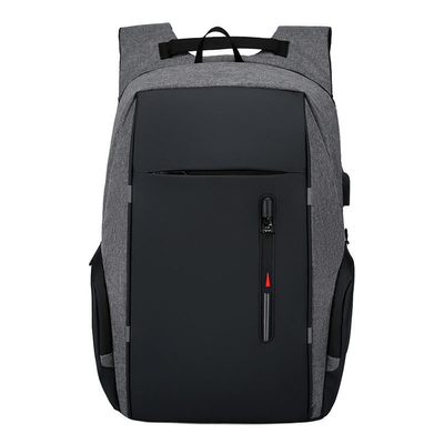 Sac imperméable d'ordinateur de 17 pouces d'affaires de sac à dos noir d'ordinateur portable avec USB