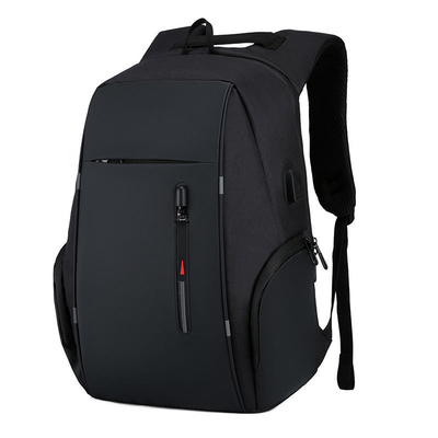 Sac imperméable d'ordinateur de 17 pouces d'affaires de sac à dos noir d'ordinateur portable avec USB