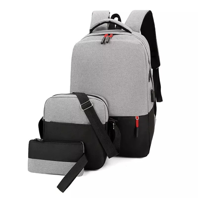 BSCI 3 dans 1 anti sac à dos d'affaires de vol d'ordinateur portable réglé de sac à dos avec le port de chargeur d'USB