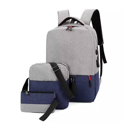 BSCI 3 dans 1 anti sac à dos d'affaires de vol d'ordinateur portable réglé de sac à dos avec le port de chargeur d'USB