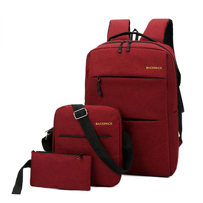 Ordinateur école d'ensemble de sac à dos de 3 morceaux