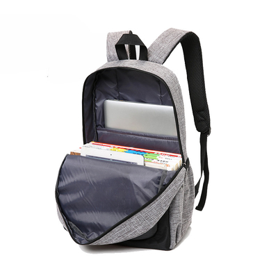 Le sac à dos gris d'ordinateur de BSCI place des affaires d'ensemble de sac à dos de l'étudiant 3pc
