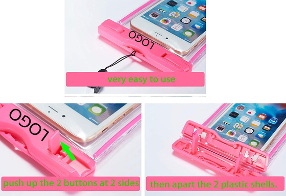 Cas imperméable de téléphone de l'eau du fond Ipx8 d'universel de poche de téléphone portable de résistant à l'eau
