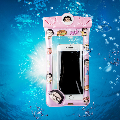 Flottement mobile imperméable de couverture de poche de téléphone portable de bande dessinée imperméable claire de poche