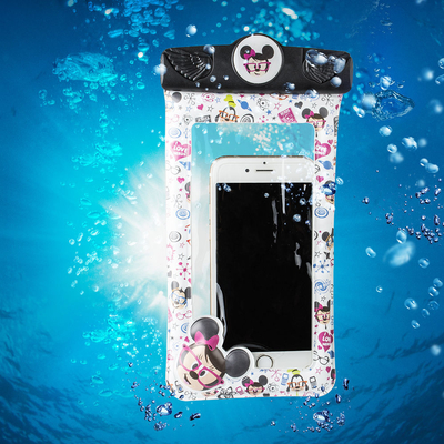 Flottement mobile imperméable de couverture de poche de téléphone portable de bande dessinée imperméable claire de poche