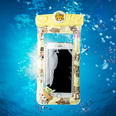 Flottement mobile imperméable de couverture de poche de téléphone portable de bande dessinée imperméable claire de poche