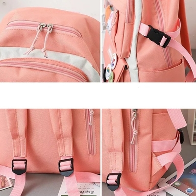 Le sac à dos d'école de rose de 1,41 pouces place l'ensemble de sac à dos des garçons 5pc de filles