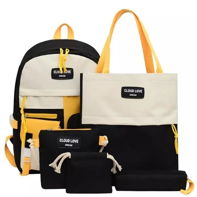Le sac d'école de sac à dos de toile place les sacs à dos imperméables d'adolescents de voyage