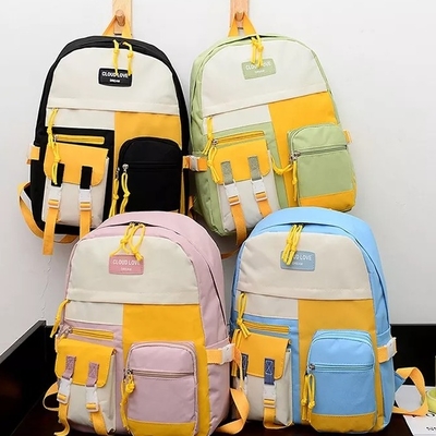 Le sac d'école de sac à dos de toile place les sacs à dos imperméables d'adolescents de voyage