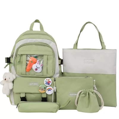 Le sac à dos d'école de rose de 1,41 pouces place l'ensemble de sac à dos des garçons 5pc de filles