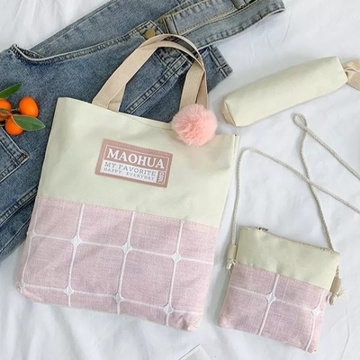 Les femmes voyagent sac à dos place la toile vigoureuse d'années de l'adolescence de sac à dos de l'ordinateur portable 4pc