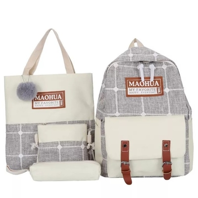 Les femmes voyagent sac à dos place la toile vigoureuse d'années de l'adolescence de sac à dos de l'ordinateur portable 4pc