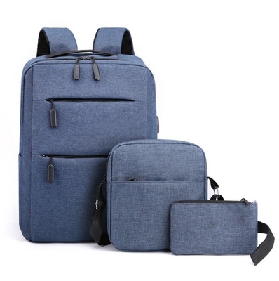 Le sac à dos des hommes de polyester d'ODM place le sac à dos imperméable d'ordinateur portable de bleu marine