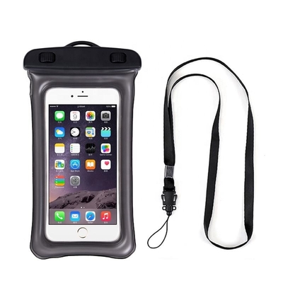 La poche imperméable flottable de téléphone portable enferme le sac sec de téléphone d'eau du fond de couverture