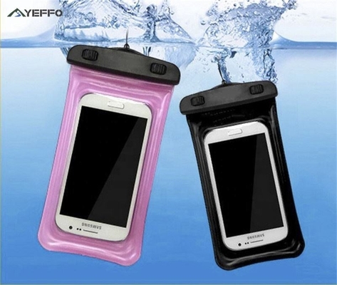 La poche imperméable flottable de téléphone portable enferme le sac sec de téléphone d'eau du fond de couverture