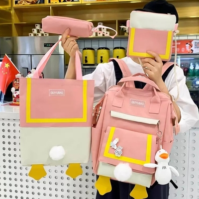 Les sacs à main de 0,65 pouces baladent des ensembles le sac à dos de déplacement qu'extérieur de 4 morceaux a placé des dames