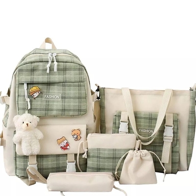 grille de School Backpack Sets d'étudiant de 42cm la belle imprimant 5 morceaux se baladent