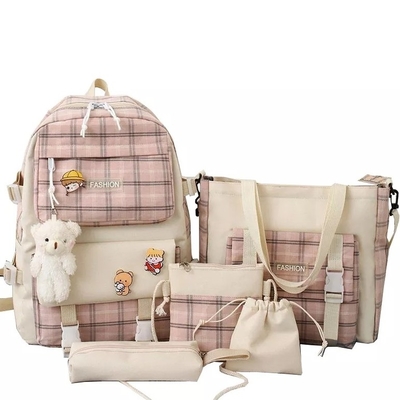 grille de School Backpack Sets d'étudiant de 42cm la belle imprimant 5 morceaux se baladent