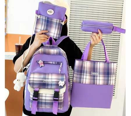 Les femmes pourpres baladent le sac à dos esthétique imperméable réglé réglé pour des étudiantes