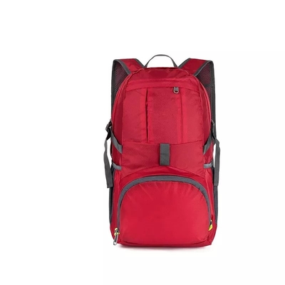 Le sac à dos de hausse pliable rouge à équipement de montagne du sac à dos 35L de BSCI imperméabilisent