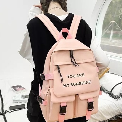 Le sac d'école de sac à dos d'ordinateur portable de voyage place la couleur solide de fille avec la vente en gros de Crayon-cas