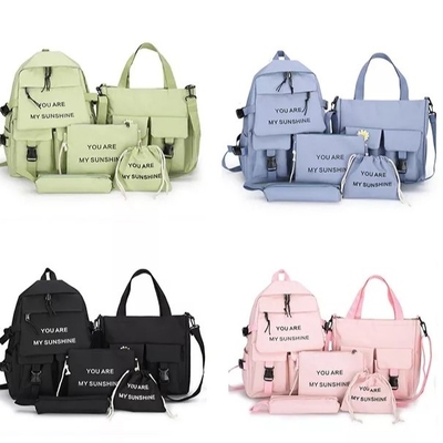 Le sac d'école de sac à dos d'ordinateur portable de voyage place la couleur solide de fille avec la vente en gros de Crayon-cas