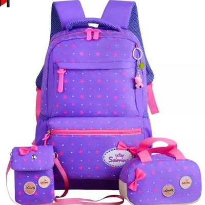 Le sac à dos d'école pendant des années de l'adolescence Bookbag de filles a placé la gamelle de sac à dos d'ordinateur portable avec le sac de crayon