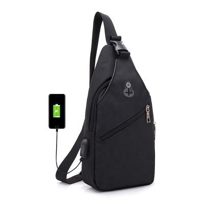 Croix universelle - sac de bride de corps avec le tissu gauche de remplissage d'Usb Oxford imperméable