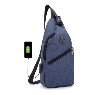 Croix universelle - sac de bride de corps avec le tissu gauche de remplissage d'Usb Oxford imperméable