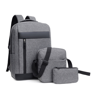 Le sac à dos unisexe noir d'ODM place les affaires 3 à la 1 école d'ensemble de sac à dos d'ordinateur portable